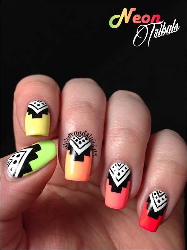 Bold Neon Tribal Nails Ideas Nailsflip