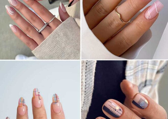 Modern Minimalist Line Art Nails Ideas