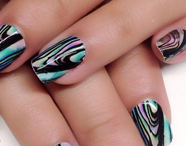 Artistic Marble Swirl Nails Ideas