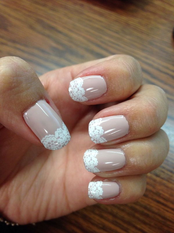 Lace Overlay Nails Ideas - NailsFlip