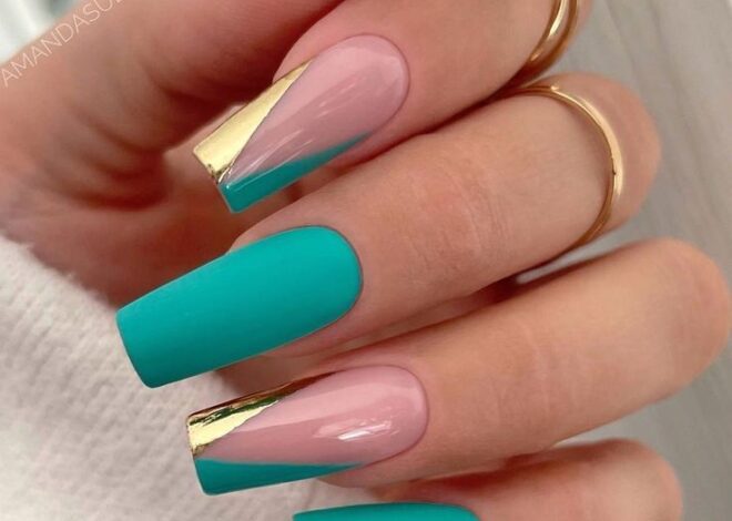 Sophisticated Teal Nails Ideas