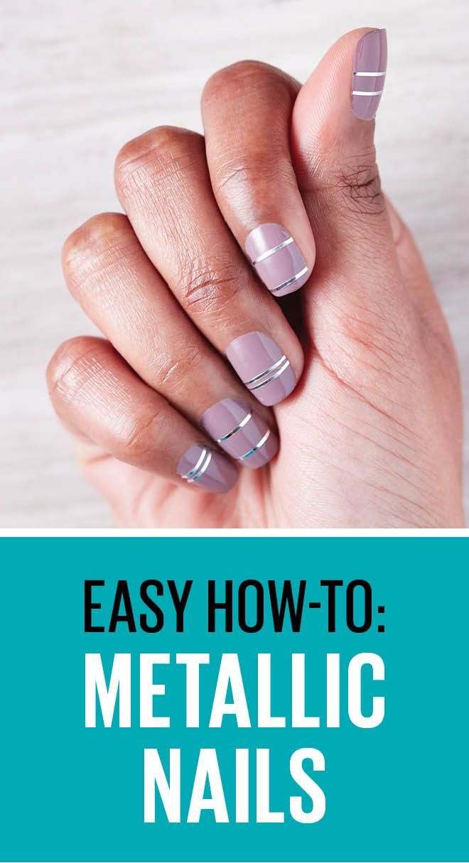 Chic Metallic Stripe Nails Ideas