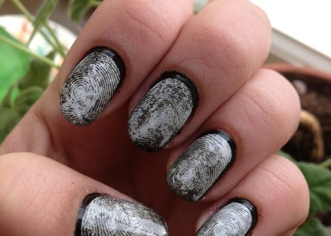 Artistic Fingerprint Nails Ideas