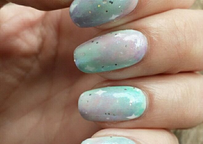 Pastel Galaxy Gradient Nails Ideas