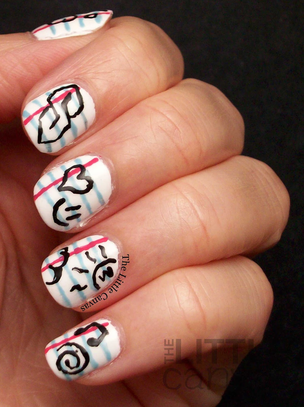 Playful Doodle Art Nails Ideas