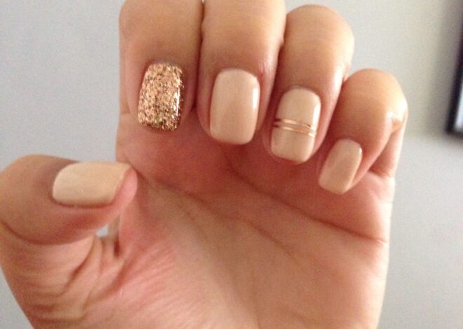 Rose Gold Accents Nails Ideas