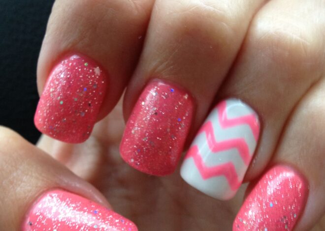 Pastel Chevron Nails Ideas