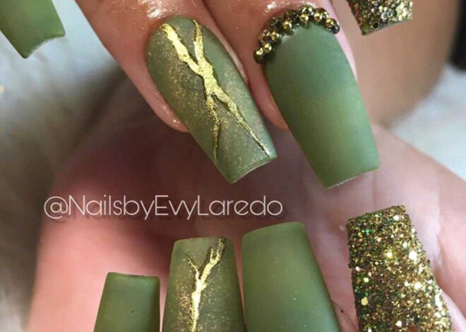 Sophisticated Olive Green Nails Ideas