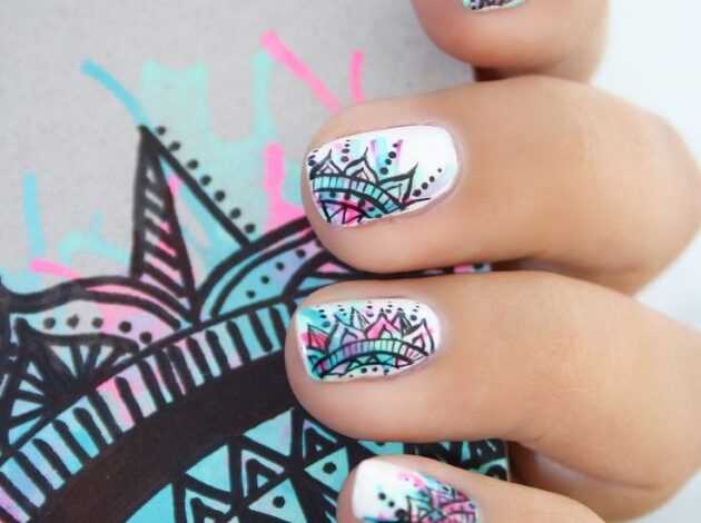 Colorful Mandala Nails Ideas