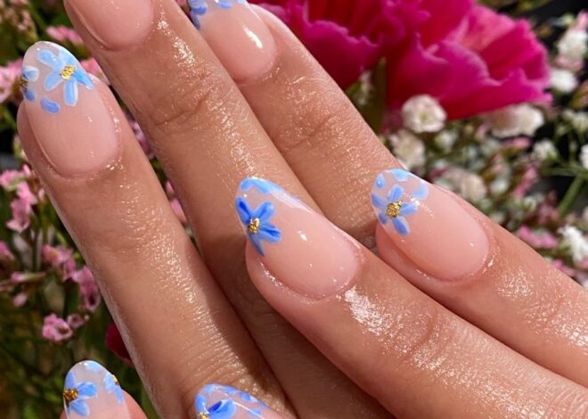 Watercolor Flowers Nails Ideas