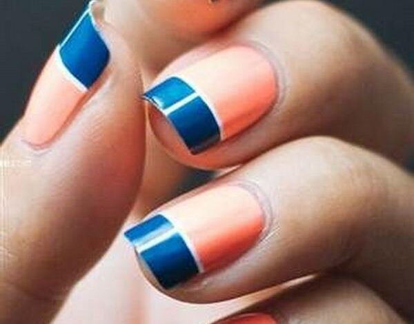 Chic Color Block Nails Ideas