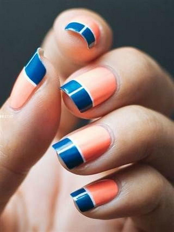 Chic Color Block Nails Ideas