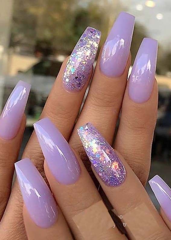 Elegant Soft Lavender Nails Ideas