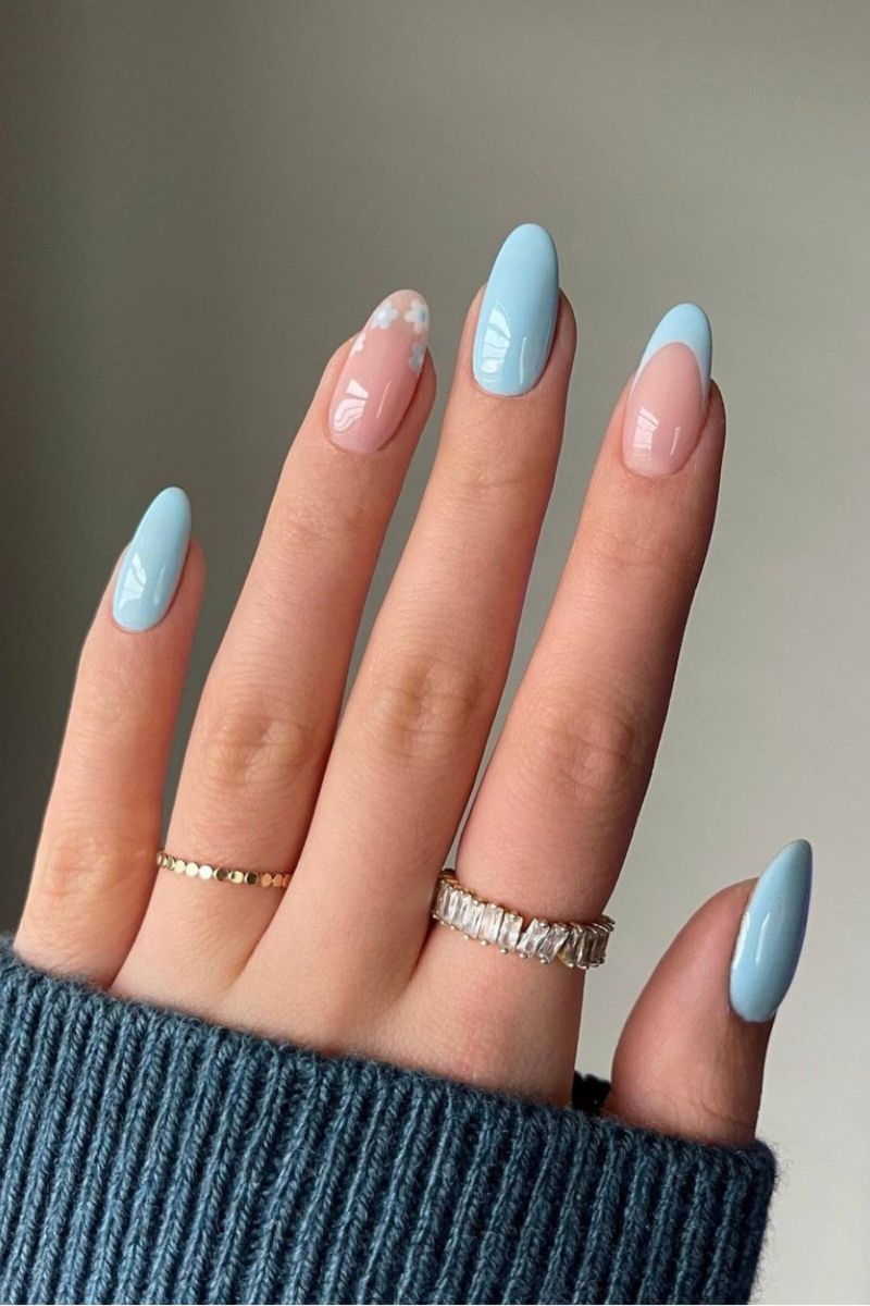 Sophisticated Steel Blue Nails Ideas