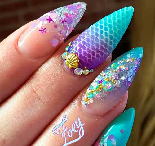 Underwater Mermaid Nails Ideas