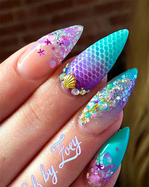 Underwater Mermaid Nails Ideas