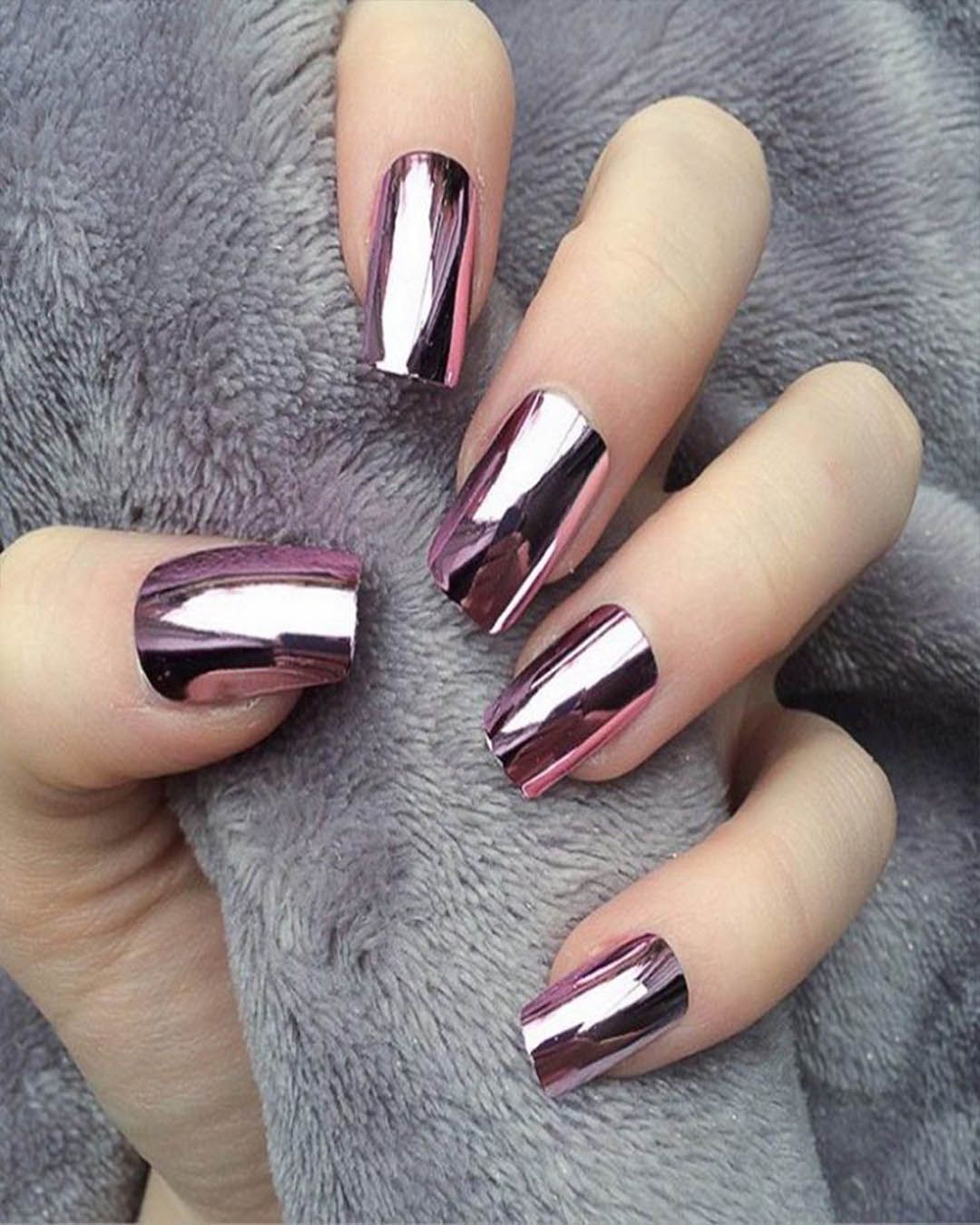 Sleek Metallic Nails Ideas