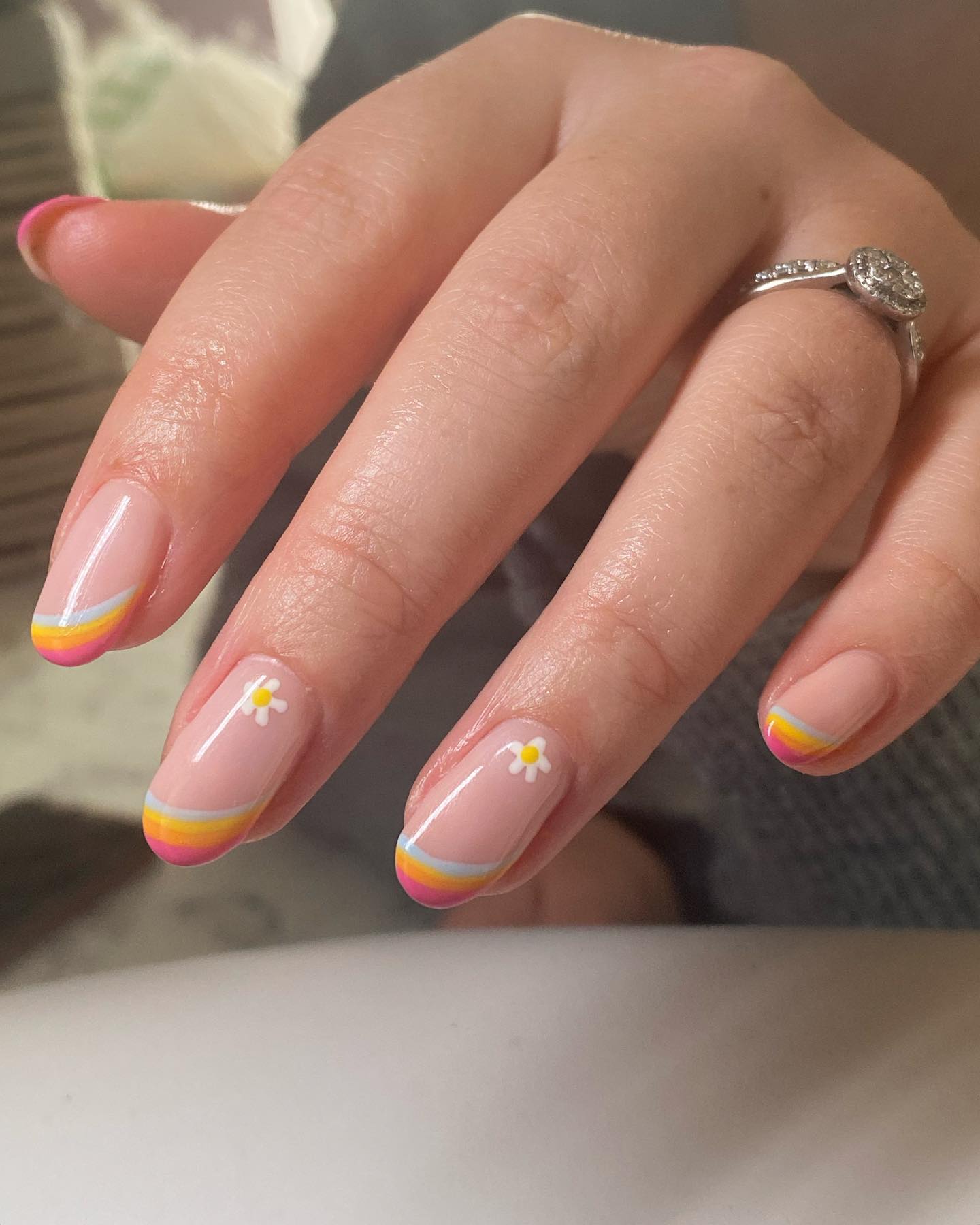 Pastel Rainbow Stripes Nails Ideas