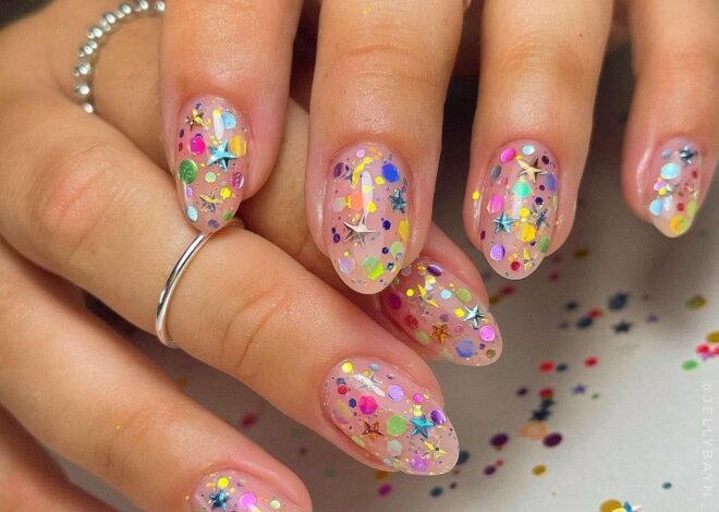 Playful Confetti Nails Ideas