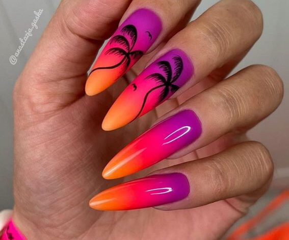 Summer Sunset Nails Ideas