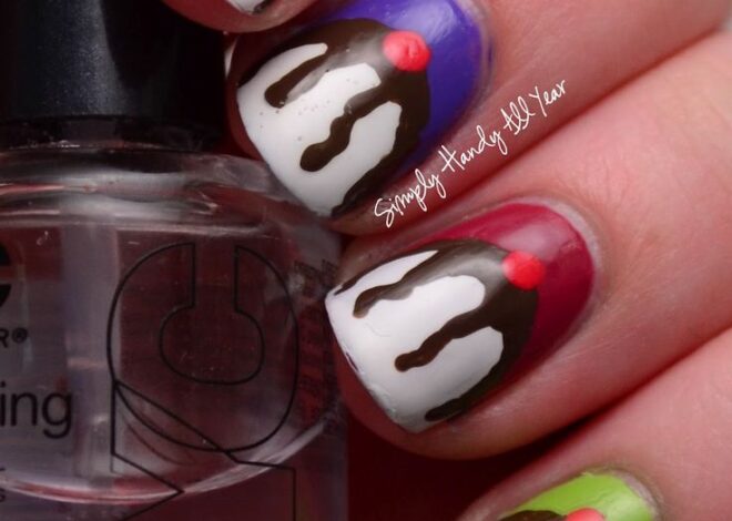 Playful Ice Cream Sundae Nails Ideas