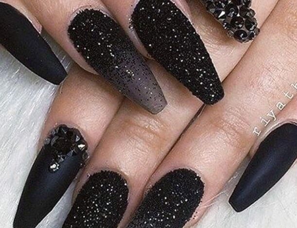 Matte And Shimmer Nails Ideas