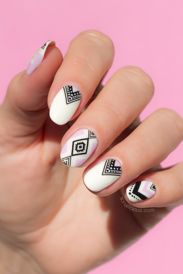 Bold Aztec Patterns Nails Ideas