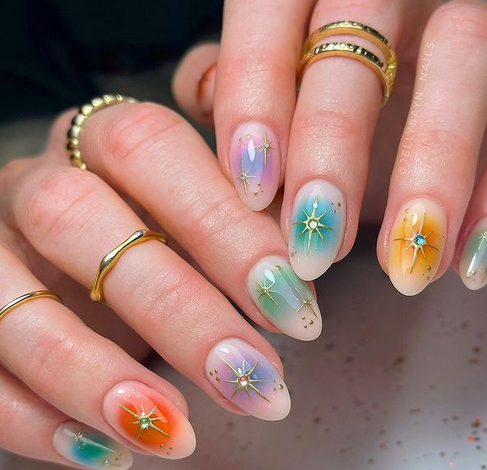 Cosmic Starburst Nails Ideas