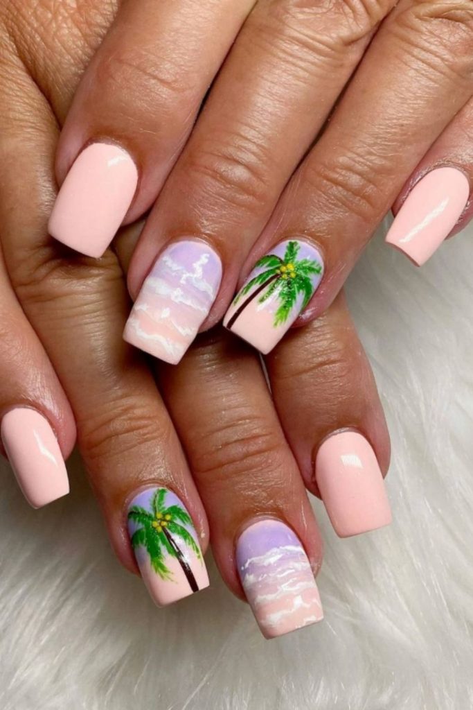 Beach Sunset Nails Ideas