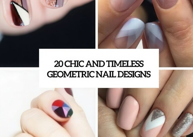 Chic Geometric Tips Nails Ideas