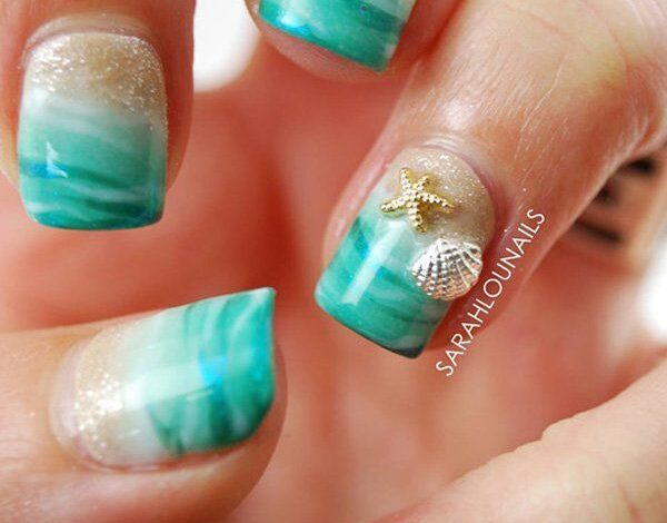 Ocean Waves And Sand Nails Ideas