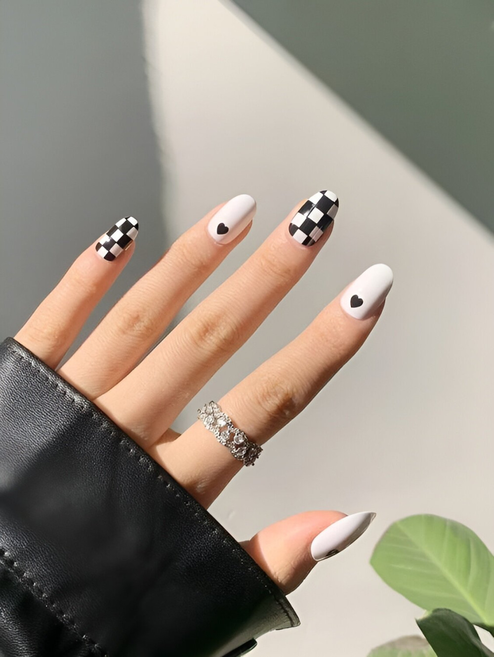 Chic Checkerboard Nails Ideas