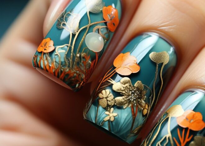 Underwater Seaweed And Fish Nails Ideas