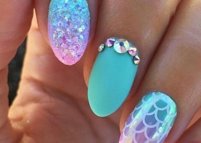 Underwater Mermaid Tail Nails Ideas