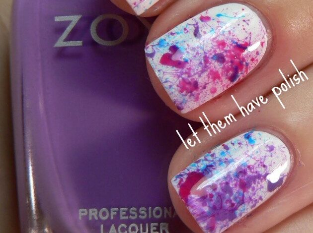 Artistic Splatter Effect Nails Ideas