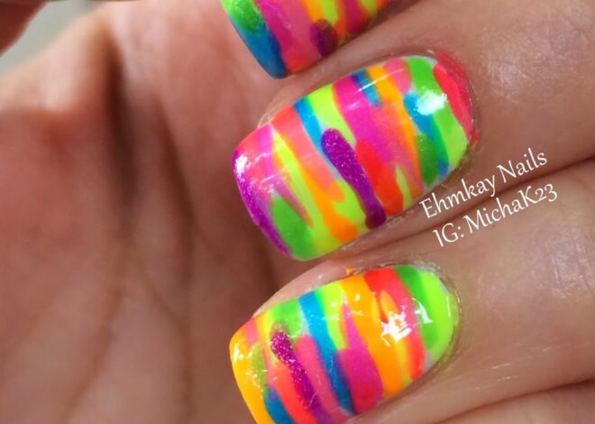 Rainbow Stripes Nails Ideas