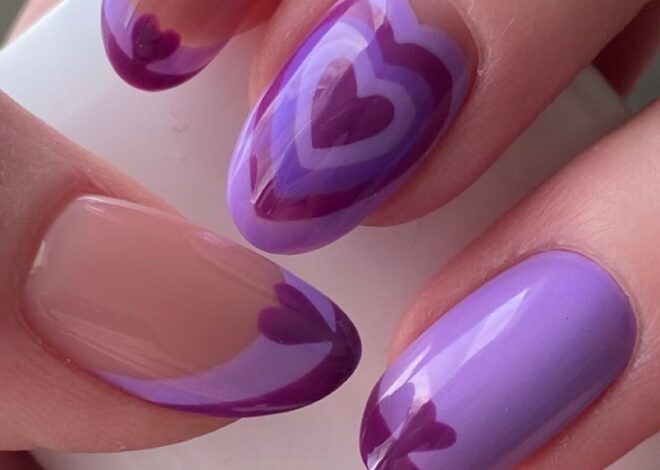 Bold Neon Hearts Nails Ideas