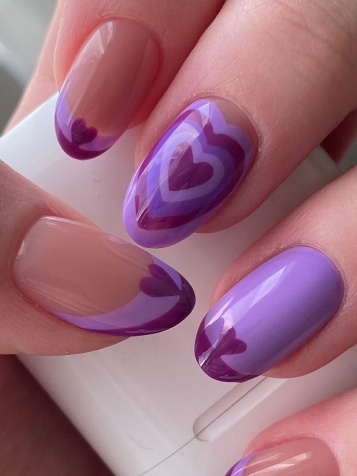 Bold Neon Hearts Nails Ideas