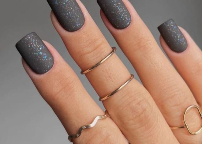 Sophisticated Charcoal Matte Nails Ideas