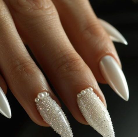 Elegant Pearl Accents Nails Ideas