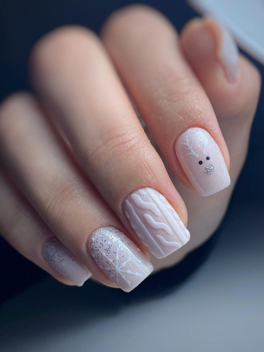 Crisp White Winter Nails Ideas