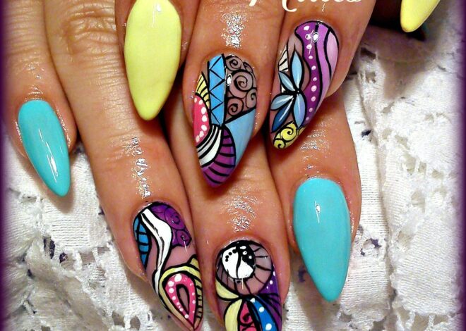 Vibrant Abstract Nails Ideas