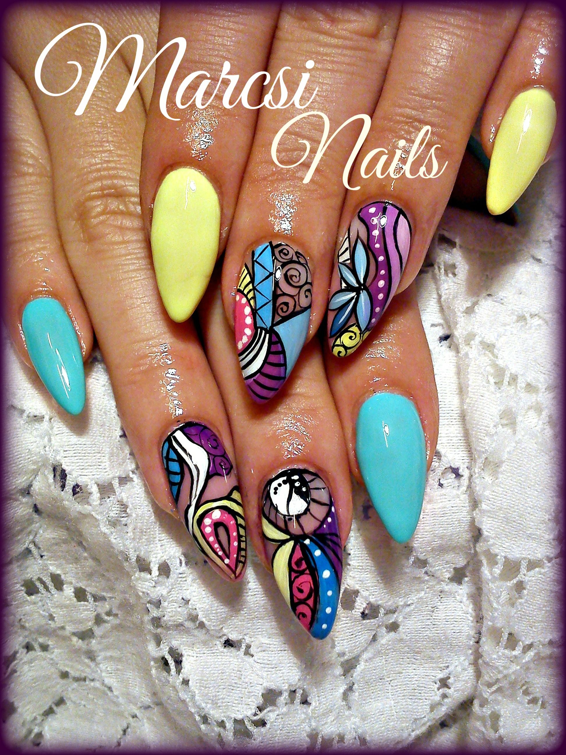 Vibrant Abstract Nails Ideas