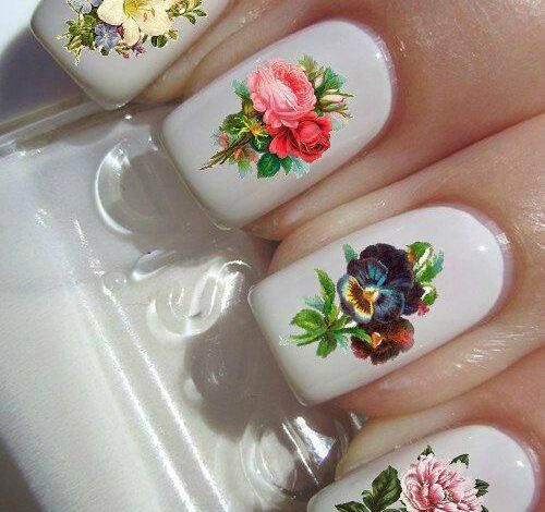 Vintage Floral Nails Ideas